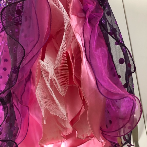 Party dress size 8 magenta w bling - Picture 4 of 16